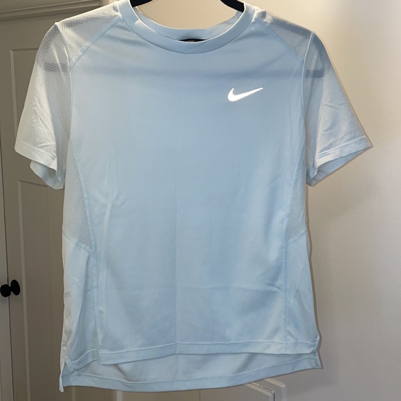 Nike Running Women’s Dri-Fit Shirt | Color: Ice Blue | Size: Medium - Picture 1 of 5